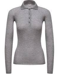 Moncler - Polo A Maniche Lunghe - Lyst