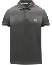Moncler - Polo With Tricolour Detail - Lyst