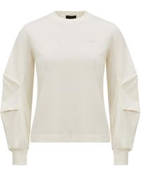 Moncler - Camiseta Con Mangas Plisadas De Algodón, Mujer, Talla - Lyst