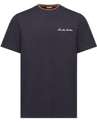 Moncler - Moncler Embroidered Logo Cotton T-Shirt - Lyst