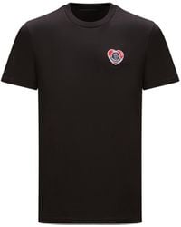 Moncler - Heart Logo T Shirt - Lyst