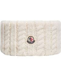 Moncler - Moncler Cable Knit Alpaca Blend Headband - Lyst