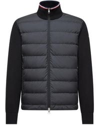 Moncler - Cárdigan Acolchado De Algodón Con Cremallera, Hombre, Talla - Lyst