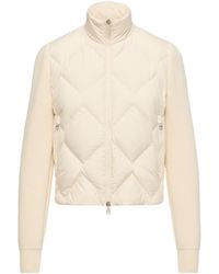 Moncler - Moncler Wool & Cashmere Padded Zip-Up Cardigan - Lyst