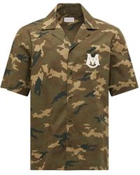 Moncler - Camisa De Manga Corta De Algodón Con Estampado, Hombre, Talla - Lyst