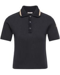 Moncler - Moncler Cotton Knit Polo Shirt - Lyst