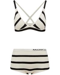 Moncler - Moncler Striped Bouclé Bikini - Lyst