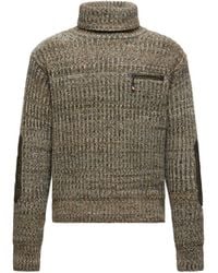 Moncler - Wool Polo Neck Jumper With Pocket - Lyst