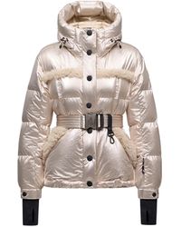 Moncler - Mondim Metallic Shearling-Trimmed Hooded Down Ski Jacket - Lyst
