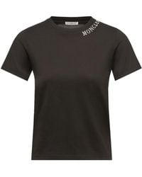 Moncler - Moncler Sketch Logo Cotton T-Shirt - Lyst