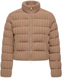 Moncler - Moncler Wool & Cashmere Blend Padded Cardigan - Lyst