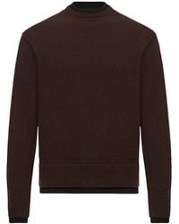 Moncler - Moncler Leather Logo Wool & Cashmere Blend Jumper - Lyst
