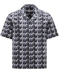 Moncler - Monogram Print Cotton Shirt - Lyst