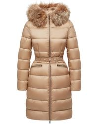 Moncler - Boedic Lange Daunenjacke Mit Kapuze Und Shearling-Besatz, Damen, Größe - Lyst