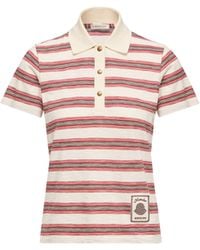 Moncler - Moncler Striped Cotton Polo Shirt - Lyst