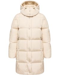 Moncler - Moncler Litte Square-Quilted Hooded Long Down Jacket - Lyst