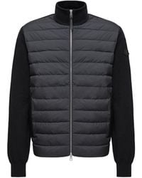 Moncler - Moncler Padded Wool & Cashmere Zip-Up Cardigan - Lyst