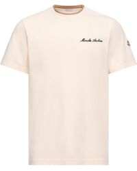 Moncler - Moncler Embroidered Logo Cotton T-Shirt - Lyst