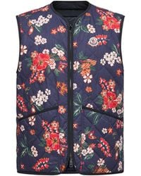 Moncler - Moncler Franqui Reversible Floral Down Gilet - Lyst