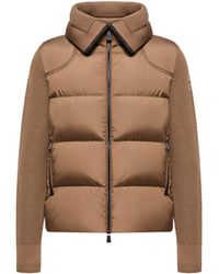 Moncler - Moncler Padded Wool Zip-Up Cardigan - Lyst