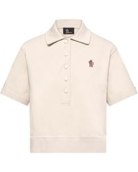 Moncler - Moncler Logo Patch Cotton Polo Shirt - Lyst