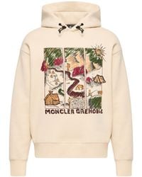 Moncler - Moncler Mountain Landscape Print Cotton Blend Hoodie - Lyst