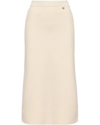 Moncler - Moncler Wool & Cashmere Blend Midi Skirt - Lyst