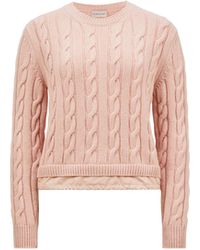 Moncler - Wool & Cashmere Cable Knit Jumper - Lyst
