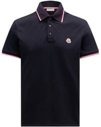 Moncler - Cotton Piquet Polo - Lyst