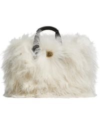 Moncler - Moncler Micro Caradoc Shearling Tote Bag - Lyst