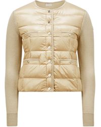 Moncler - Cárdigan De Lana Acolchado, Talla - Lyst