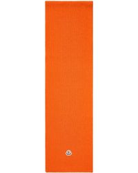 Moncler - Moncler Wool Blend Logo Scarf - Lyst