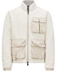 Moncler - Wattierter Pullover Aus Teddy Mit Reißverschluss, Herren, Größe - Lyst