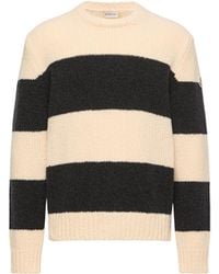 Moncler - Moncler Striped Wool Blend Bouclé Jumper - Lyst