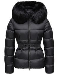 Moncler - Moncler Boed Hooded Shearling-Trimmed Short Down Jacket - Lyst