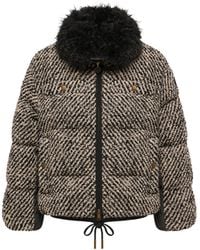 Moncler - Moncler Dynamique Bouclé Short Down Jacket - Lyst