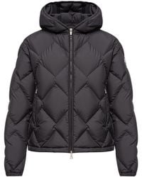 Moncler - Moncler Arvouinne Hooded Triangle-Quilted Short Down Jacket - Lyst