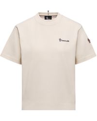 Moncler - Moncler Embossed Logo Cotton T-Shirt - Lyst