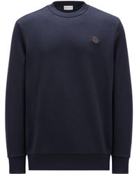 Moncler - Sweatshirt mit logo-aufnäher - Lyst