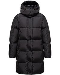 Moncler - Moncler Litte Square-Quilted Hooded Long Down Jacket - Lyst