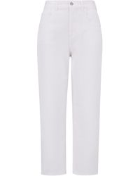 Moncler - Cropped Jeans White - Lyst