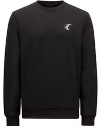 Moncler - Sudadera De Algodón Con Motivo De Logotipo Difuminado, Hombre, Talla - Lyst