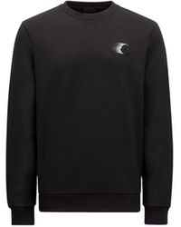 Moncler - Felpa Con Motivo Logato Sfumato - Lyst