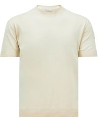 Moncler - Silk & Cotton Knit T-Shirt - Lyst