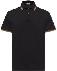 Moncler - Moncler Double Collar Cotton Piquet Polo Shirt - Lyst
