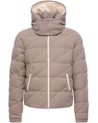 Moncler - Psyllos Wool Blend Hooded Short Down Jacket - Lyst