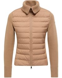 Moncler - Cárdigan Con Cremallera De Lana Acolchada, Mujer, Talla - Lyst