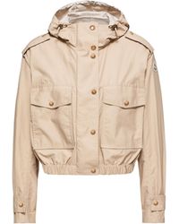 Moncler - Moncler Carex Hooded Cotton Blend Poplin Jacket - Lyst