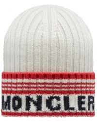 Moncler - Gorro de lana con logotipo - Lyst