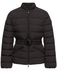 Moncler - Moncler Esthetique Belted Short Down Jacket - Lyst